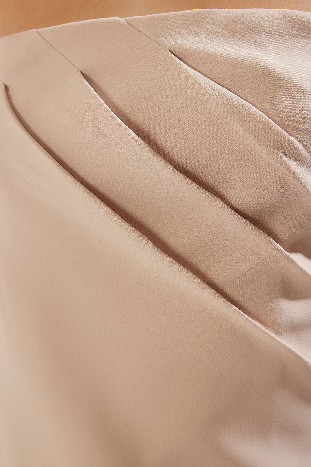 Trendyolmilla Bej Drapeli Straplez Dokuma Bluz TWOSS25BZ00103  фото 6