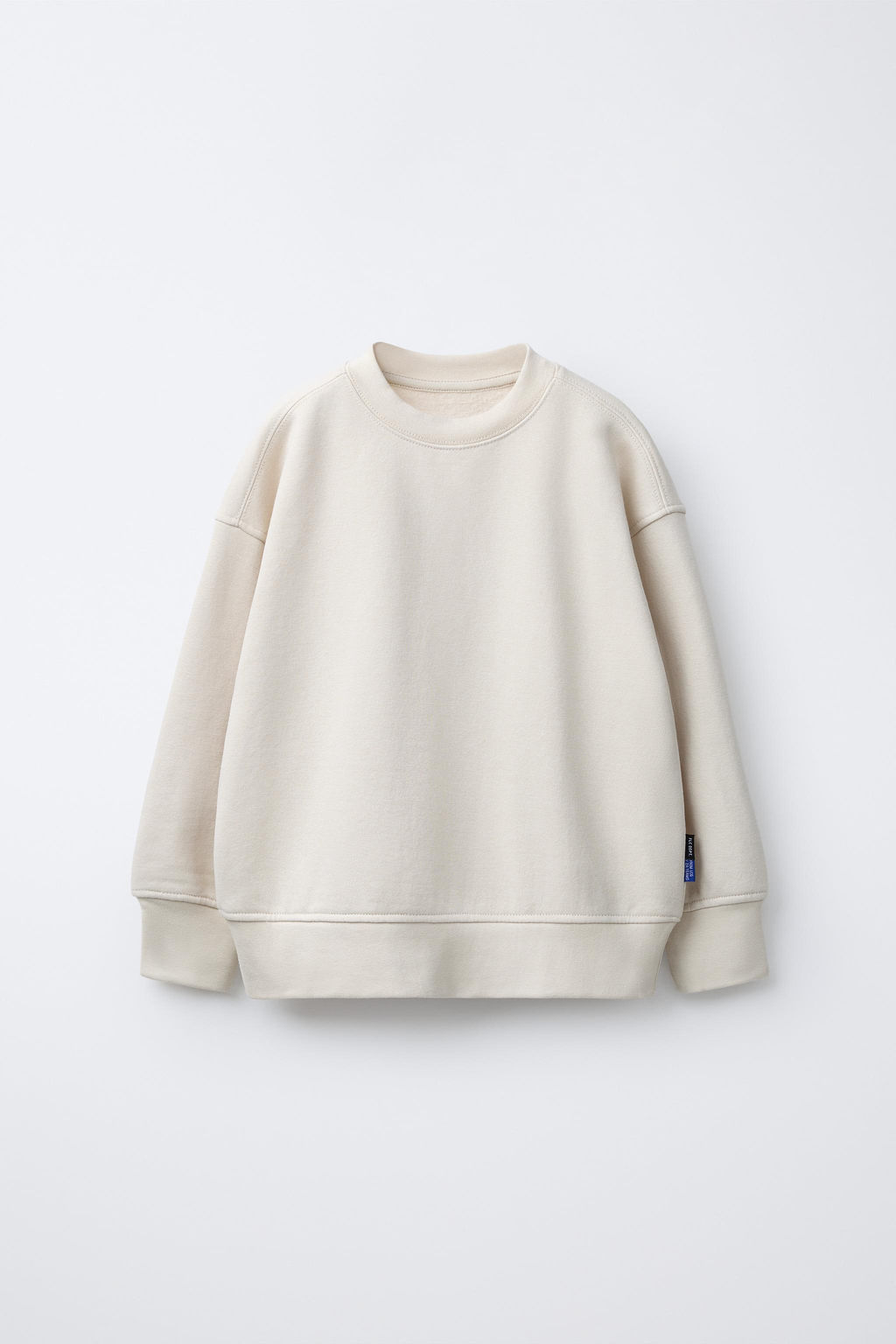 BASIC TEXT AND LABEL SWEATSHIRT