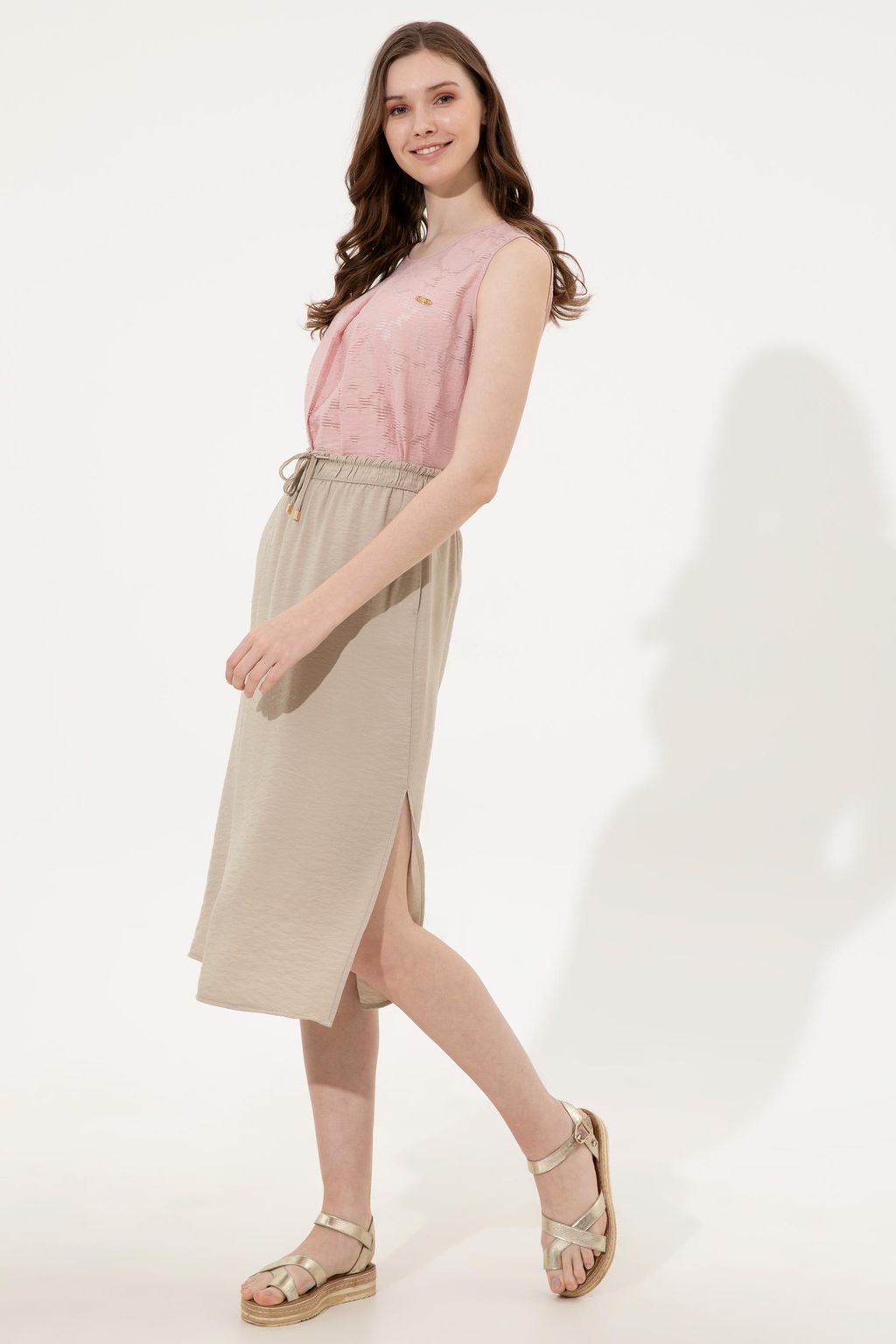 U. S. Polo Assn Женская тканая юбка цвета хаки - U.s. polo assn фото 3