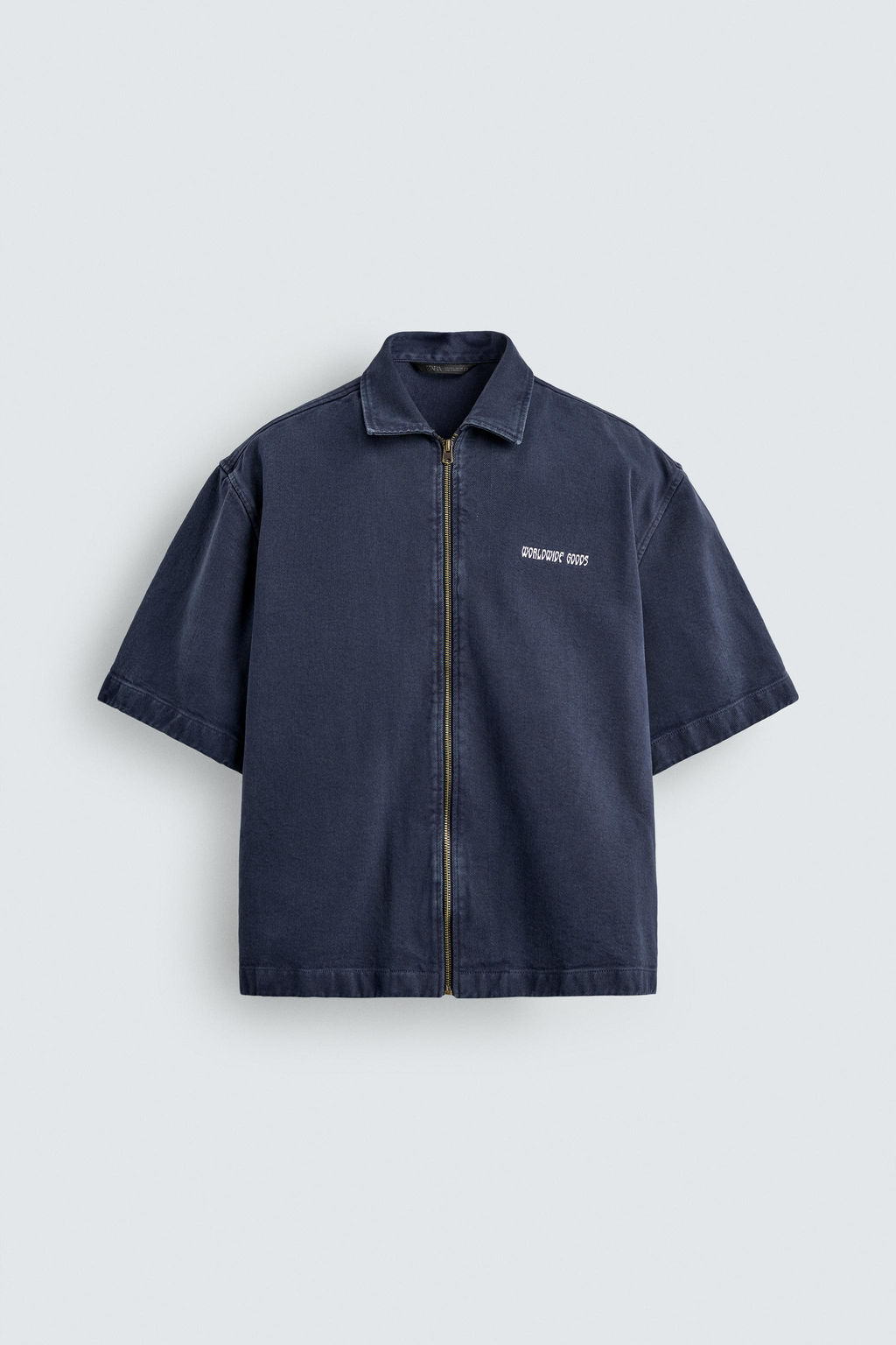 SOBRECAMISA RELAXED FIT CREMALLERA / Azul