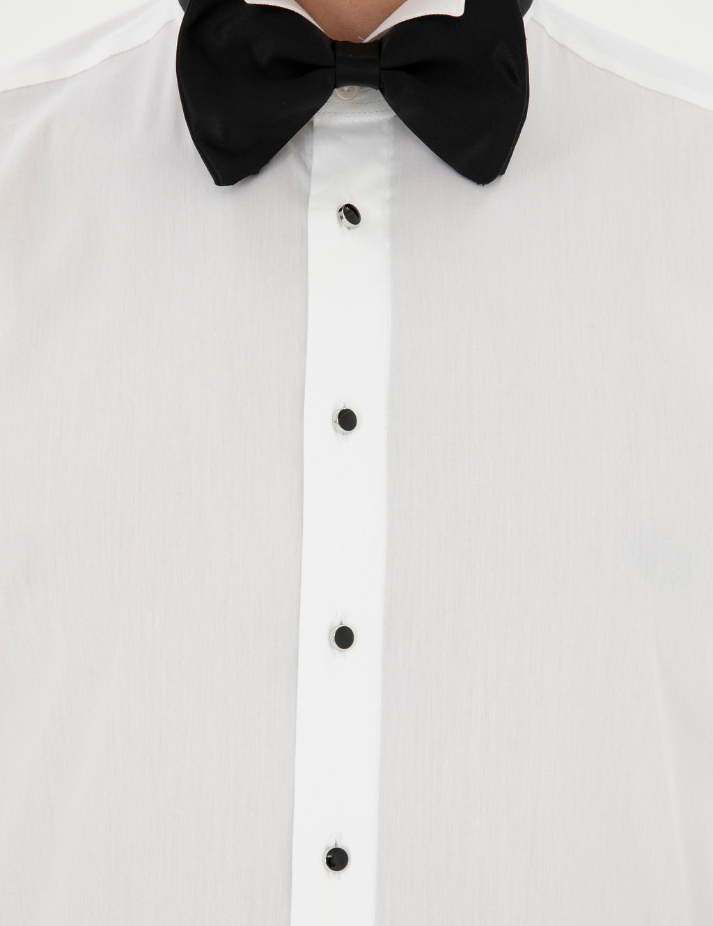 Beyaz Slim Fit Man_etli Pamuk Kar___ml_ Smokin G_mlek