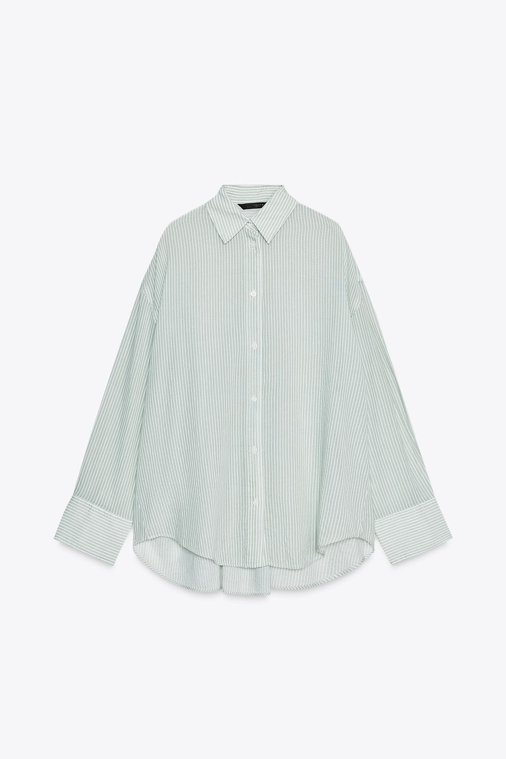 OVERSIZE STRIPED GAUZE SHIRT - Zara фото 4