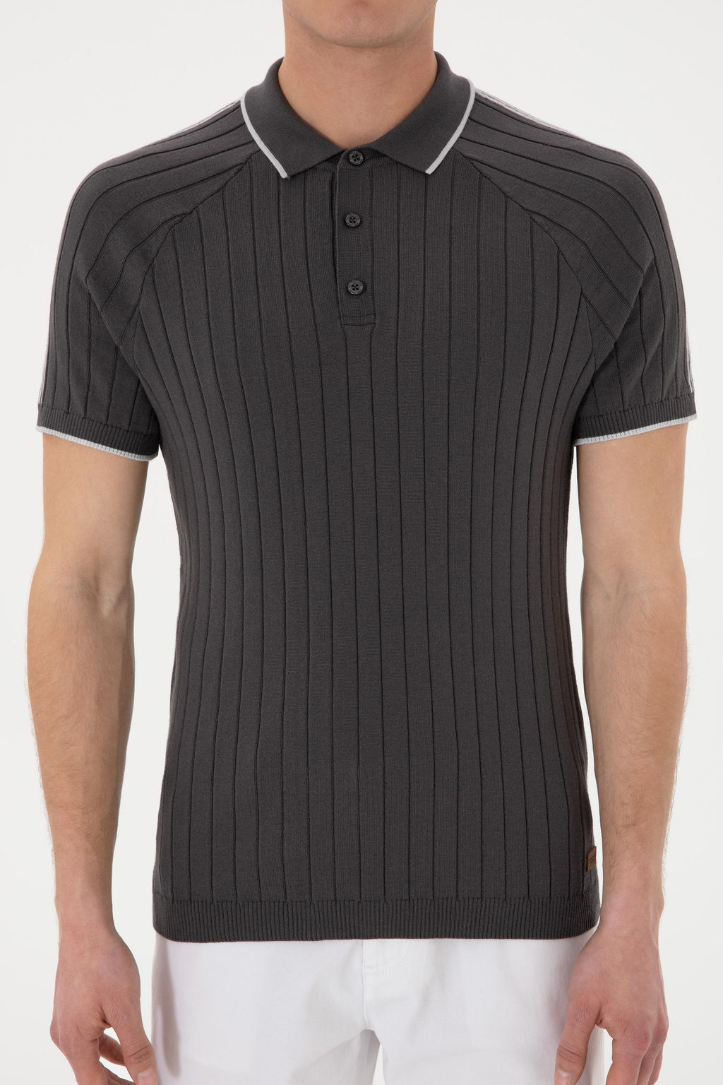 Erkek Slim Fit Bisiklet Yaka Antrasit Ti__rt - U.s. polo assn фото 6