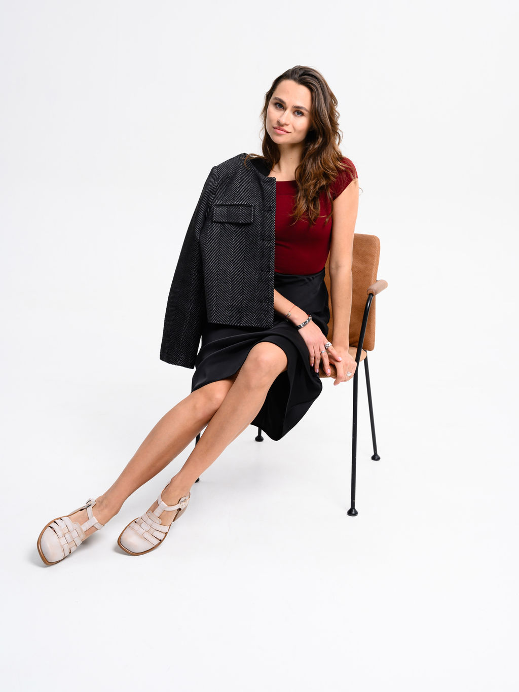 Босоножки 5035.23663bе.Вакса пудра+коричневый