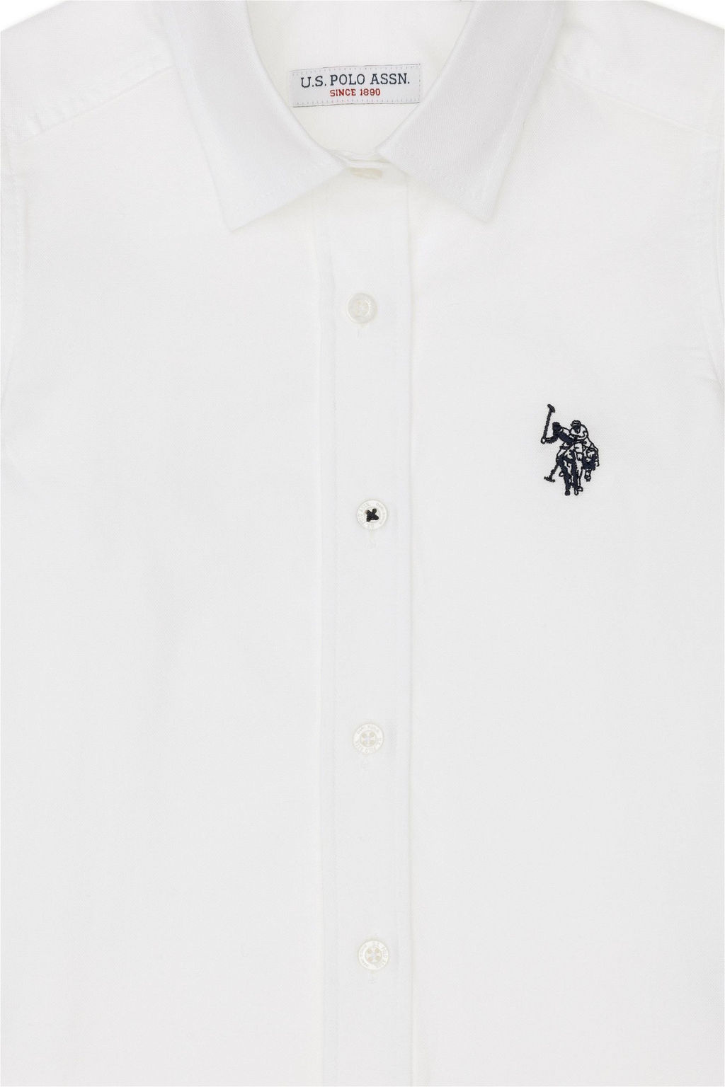 U. S. Polo Assn Белая рубашка с длинным рукавом для девочки - U.s. polo assn фото 10