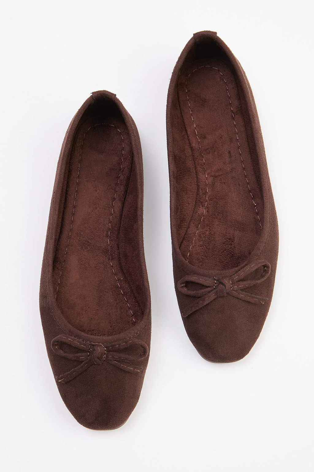 Koyu Kahverengi Suet Fiyonk Detayl? Kad?n Babet TAKSS26BE00023 - Trendyolmilla фото 2