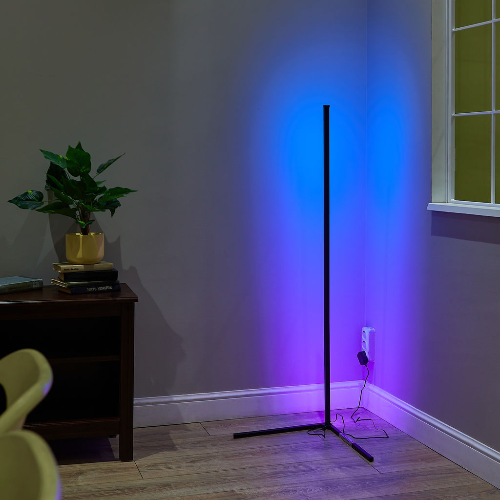 ULM-T630 10W/RGB/DIM/RC BLACK Торшер напольный светодиодный, 10W. RGB свет. Диммер. Пульт ДУ (в/к). Черный. ТМ Uniel - Volpe фото 14