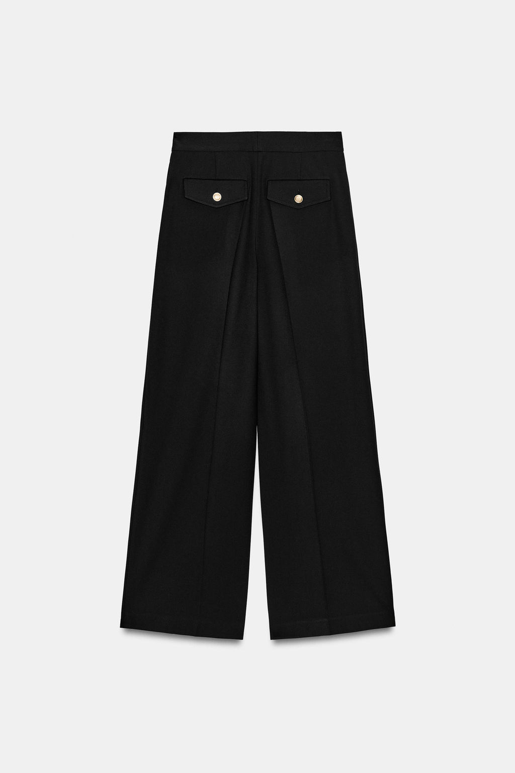 PANTALON ANCHO PINZAS / Negro - Zara фото 10