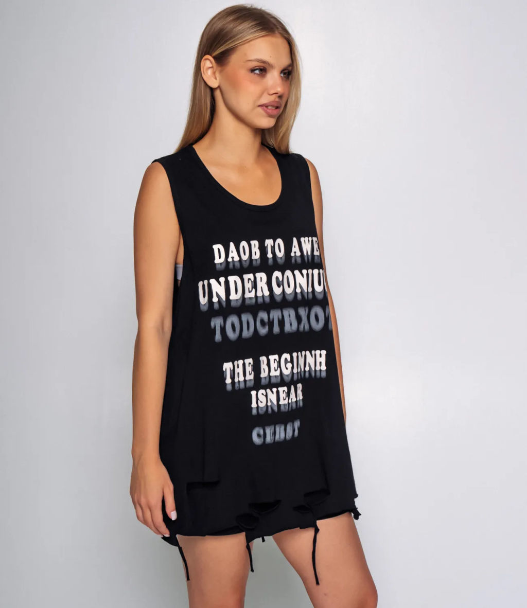 Майка #КТ2825, чёрный