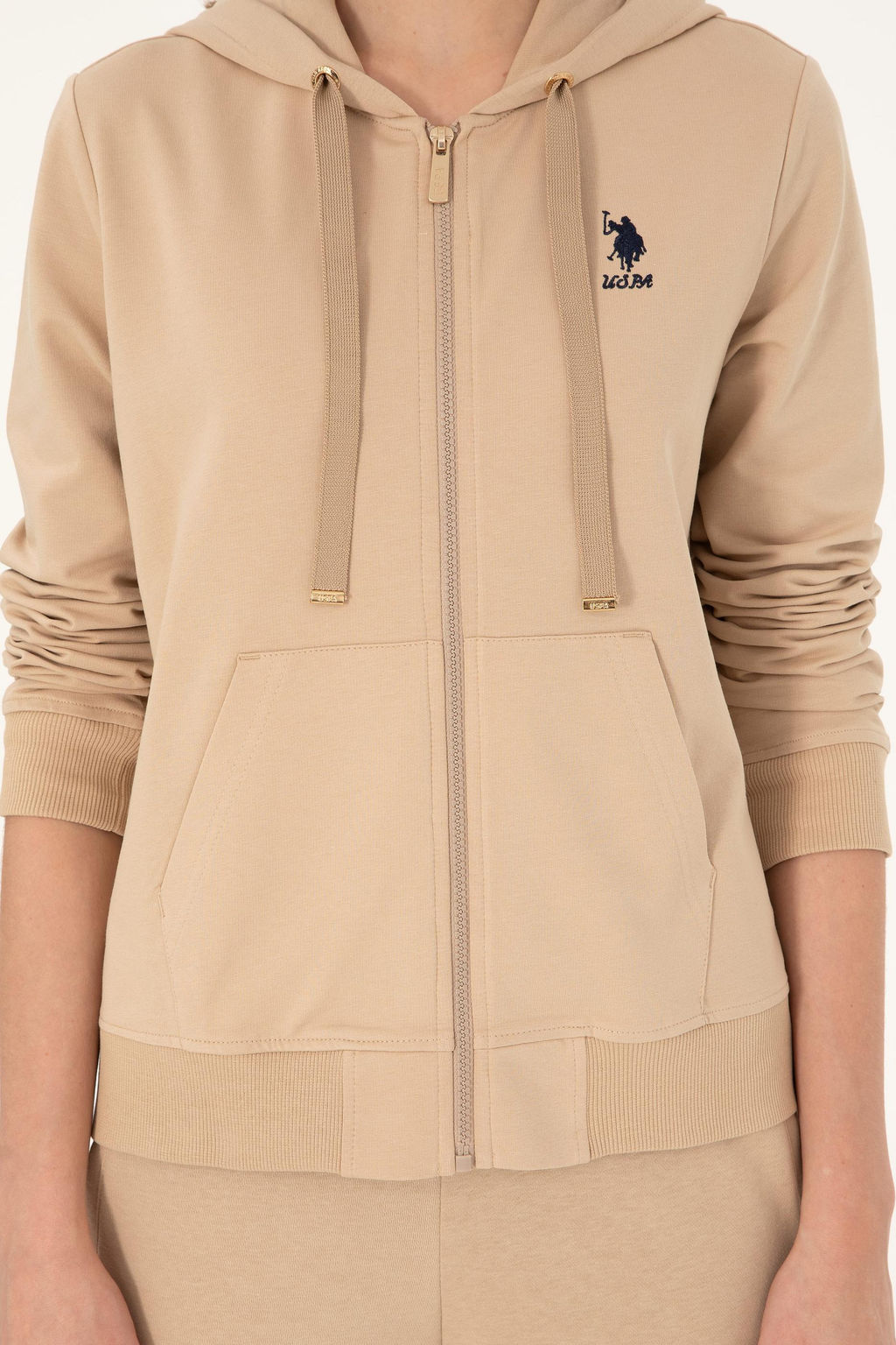 Женский свитшот песочного цвета Неожиданная скидка в корзине - U.s. polo assn фото 6