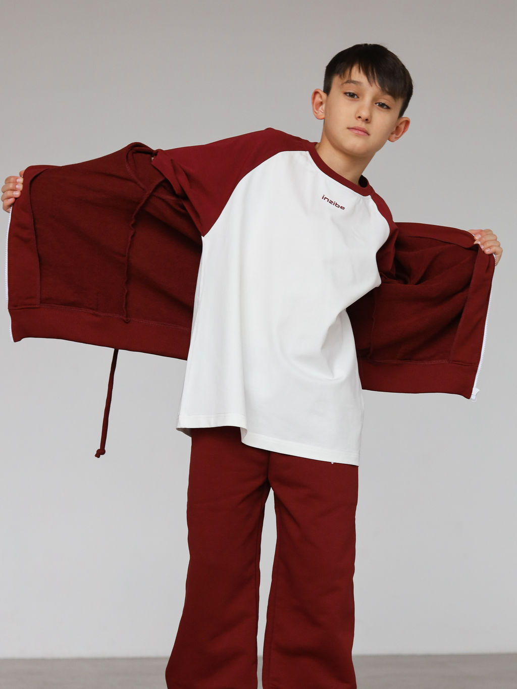 Футболка детская reglan, бордо - Inzibe фото 5