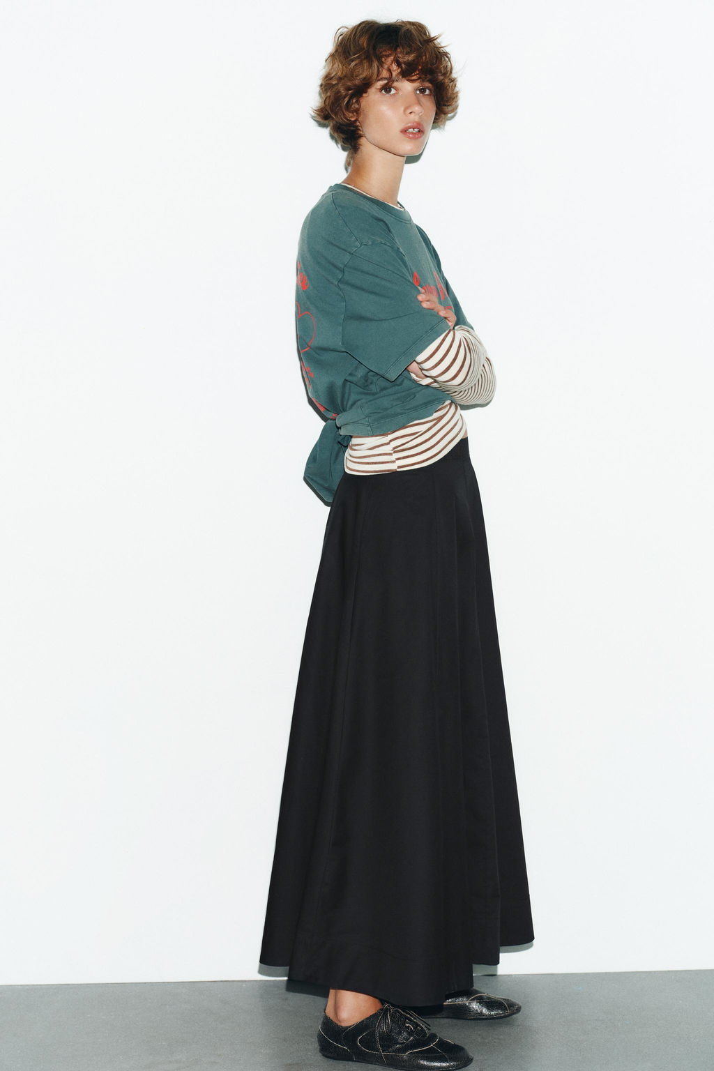 PLEATED MIDI SKIRT - Zara фото 3