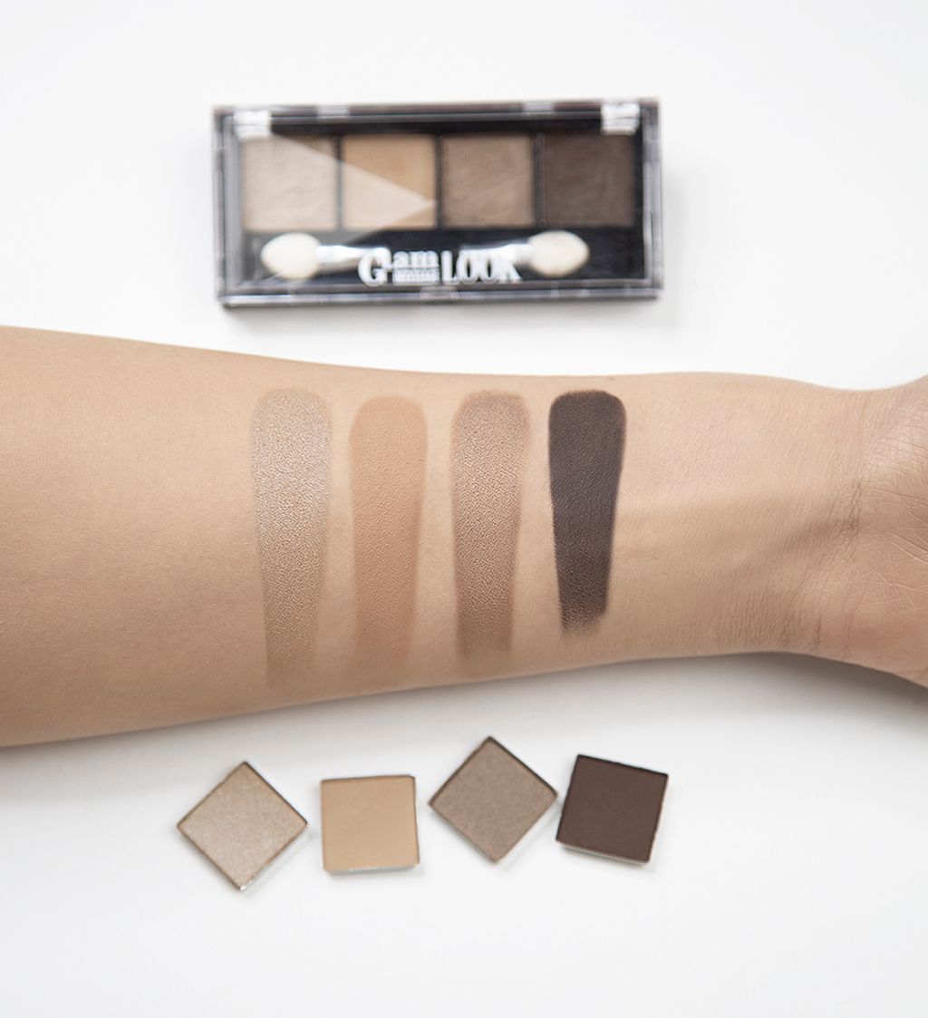 LuxVisage Тени Glam Look 4 х цв. матовые тон08 ореховый тауп  фото 2