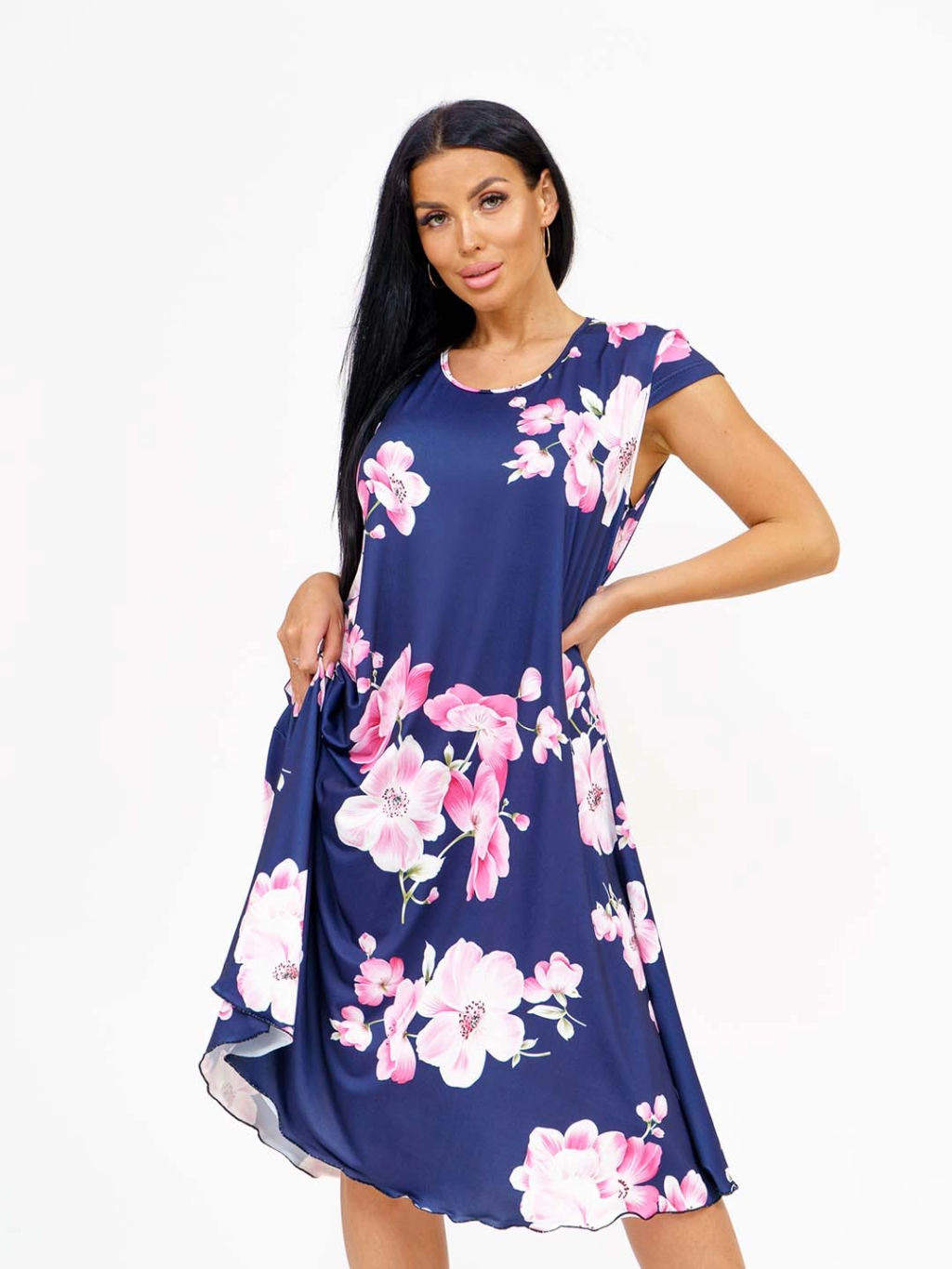 Сарафан женский, цвет синий розовый