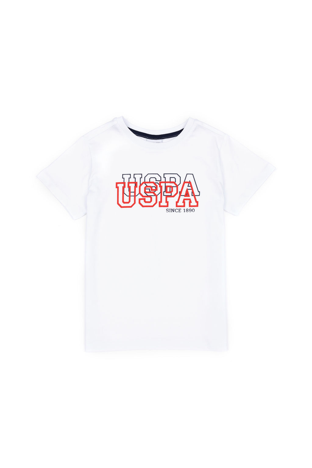 Футболка базовая U.S. Polo Assn для мальчиков с круглым вырезом белая из хлопка  фото 6