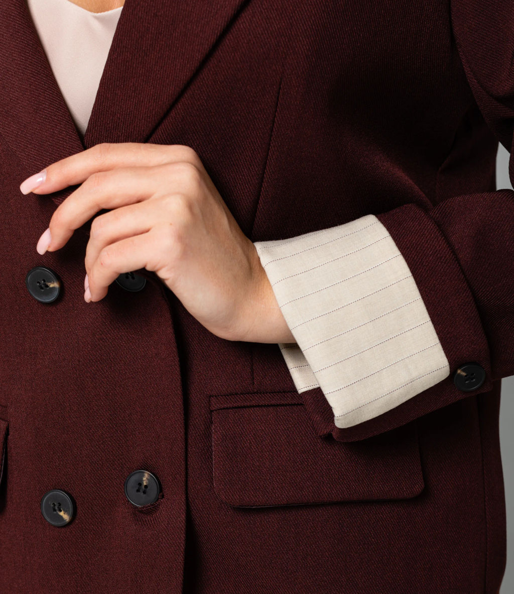 Пиджак #КТ8999, тёмно-бордовый - Dommod фото 5