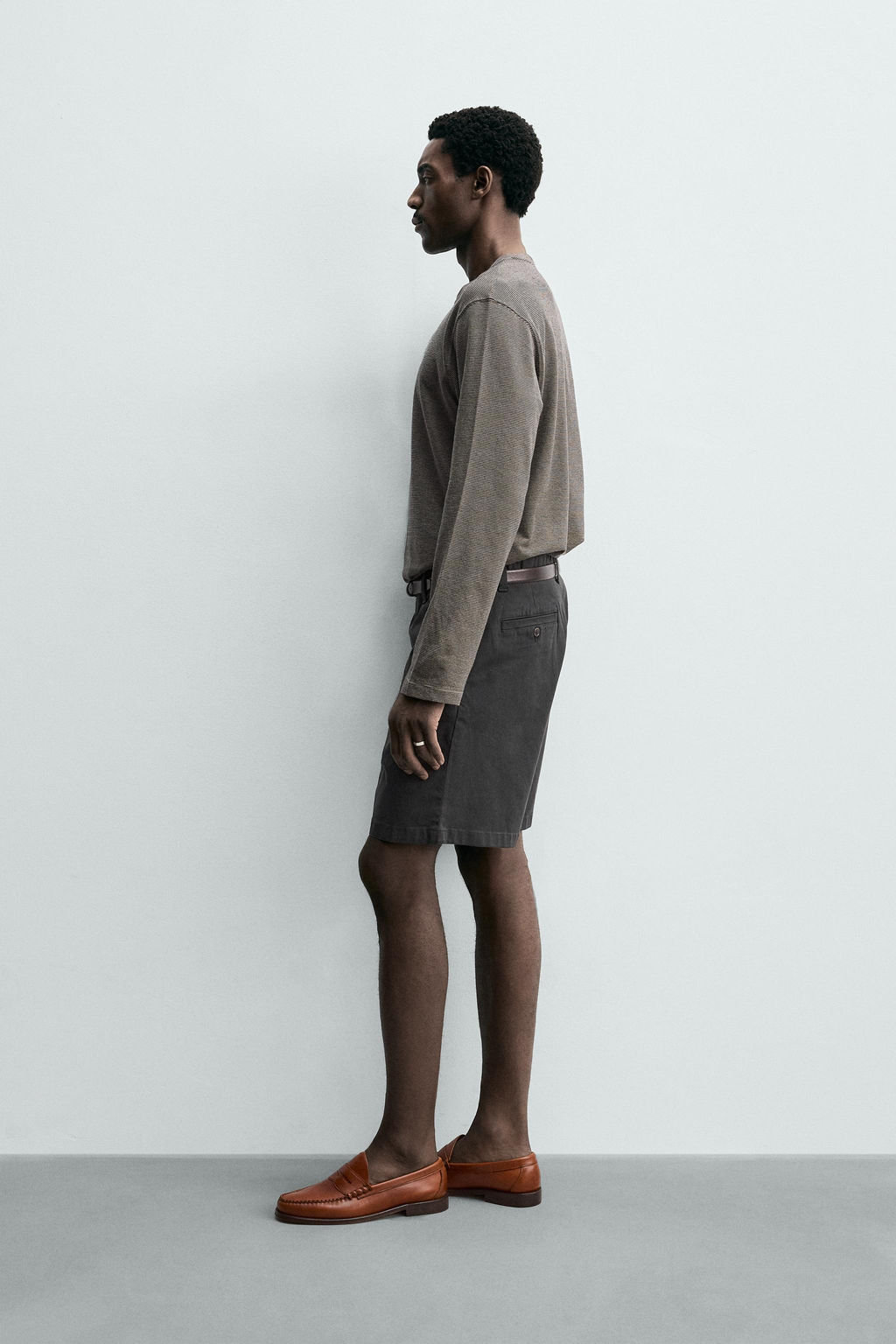 BERMUDA CHINO REGULAR FIT / Gris azul - Zara фото 4