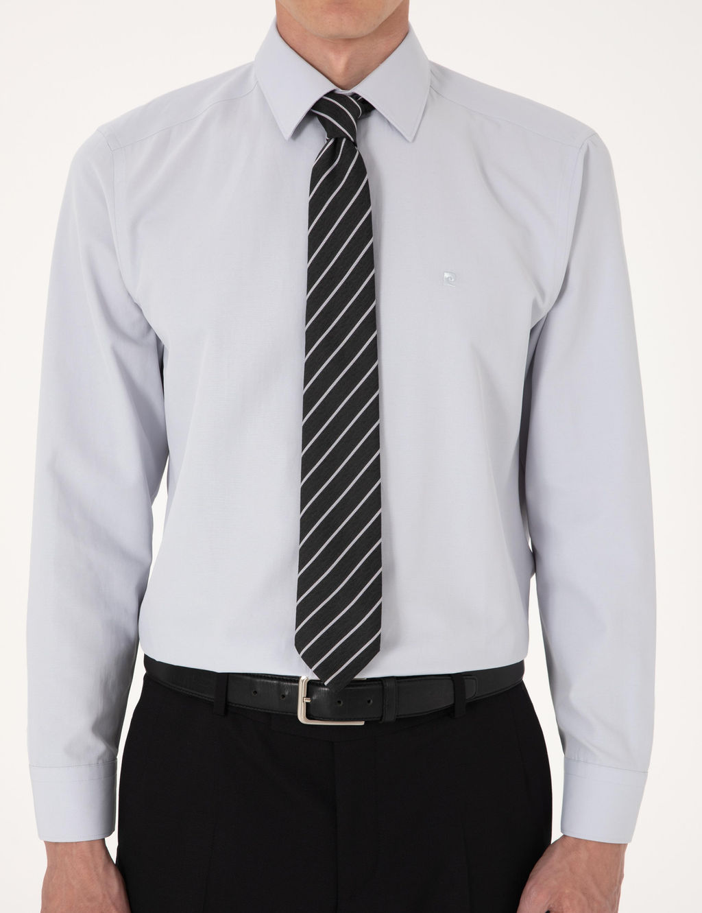 A__k Gri Regular Fit Uzun Kollu Basic G_mlek