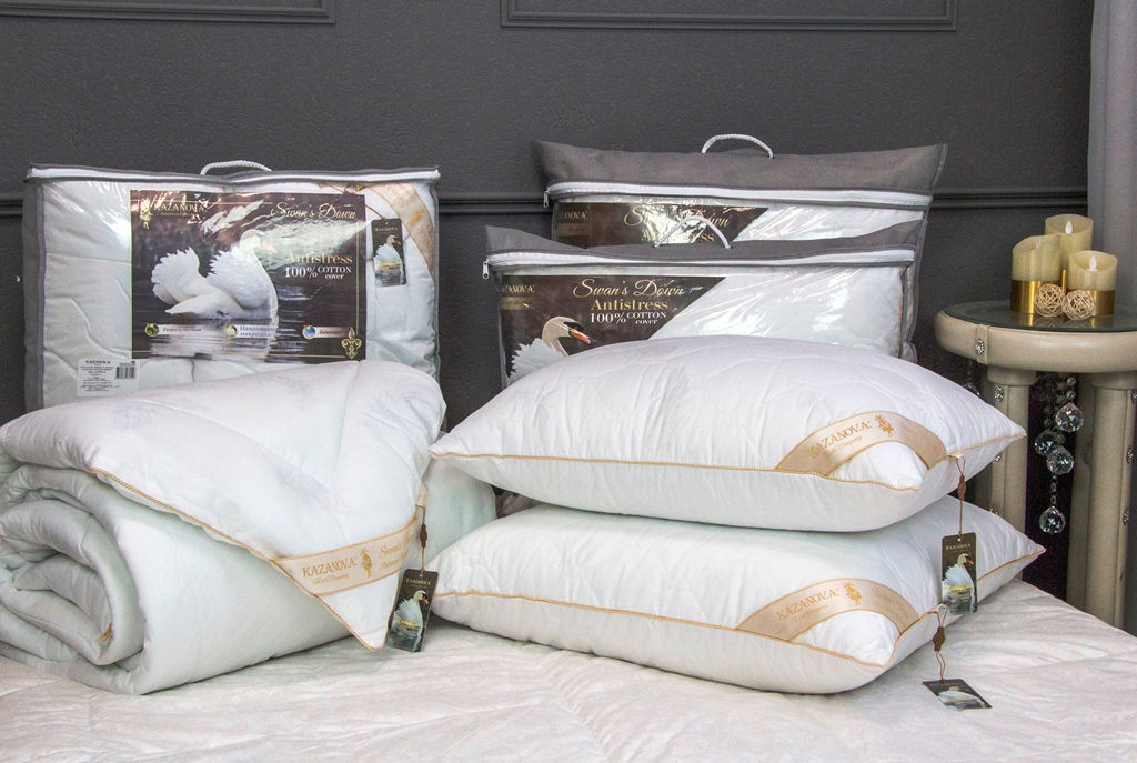 Под.Luxury Antistress Collection Swans Down (белый) 70х70