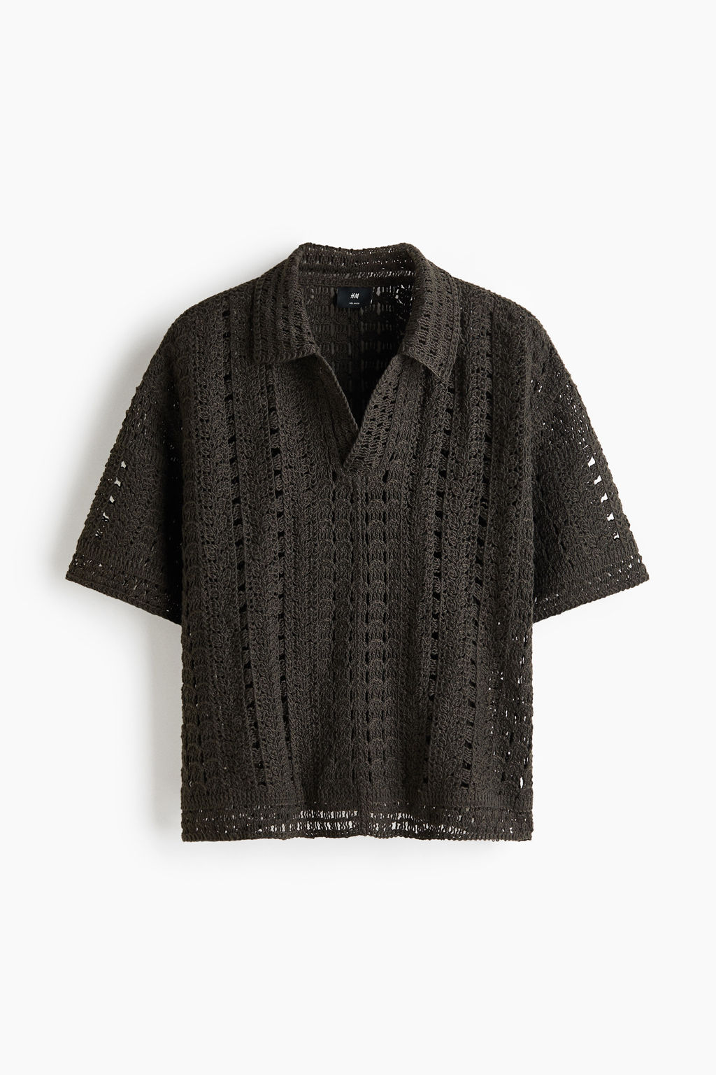 Polo efecto crochet Relaxed Fit - H&m фото 2