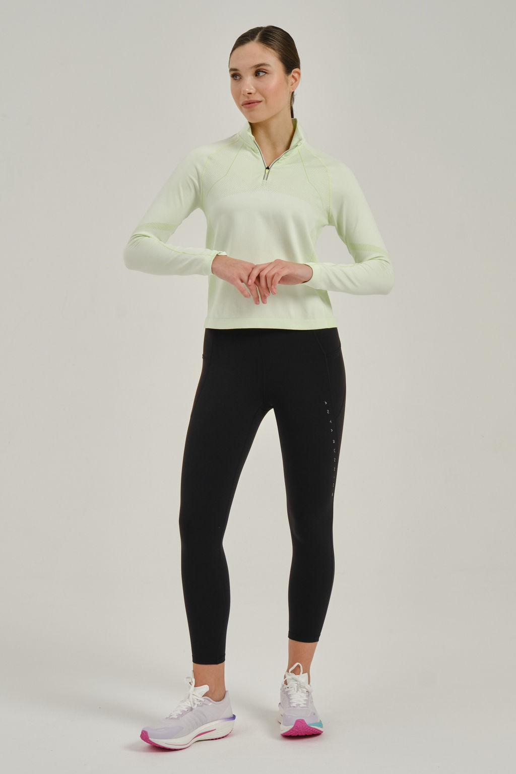 Лонгслив Бежевый/Зеленый ADVANCED RUNNING LS Tee - Anta фото 9