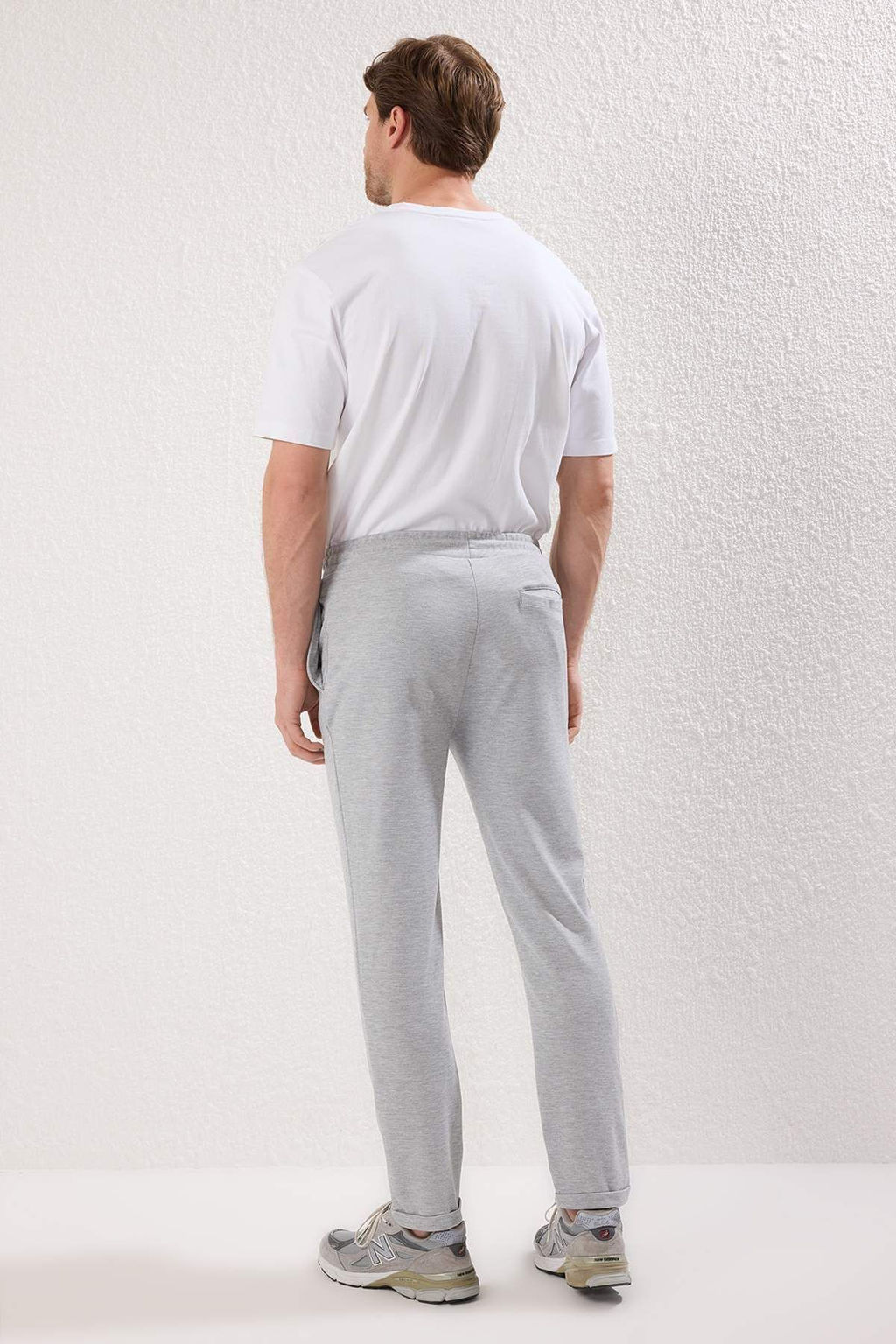 TRENDYOL MAN Bej Regular Fit Orme Esnek Rahat Beli Baglamal? Lastikli Duble Paca Kumas Pantolon TMNAW25PL00002 - Trendyolmilla фото 22