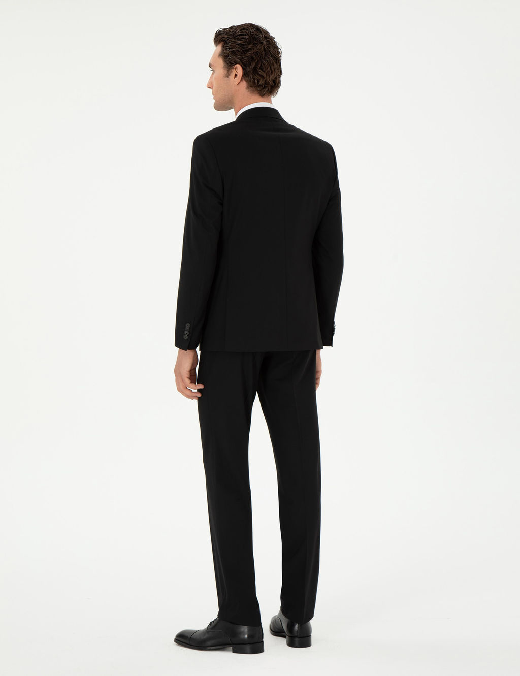 Siyah Slim Fit Klasik Tak_m Elbise