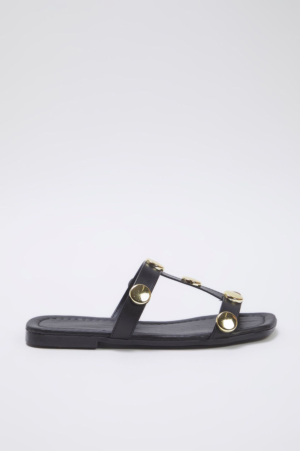 Trendyolmilla Shoes Siyah Gold Aksesuar Detayl? Kare Burun S?k Kad?n Terlik TAKSS25TE00012  фото 11