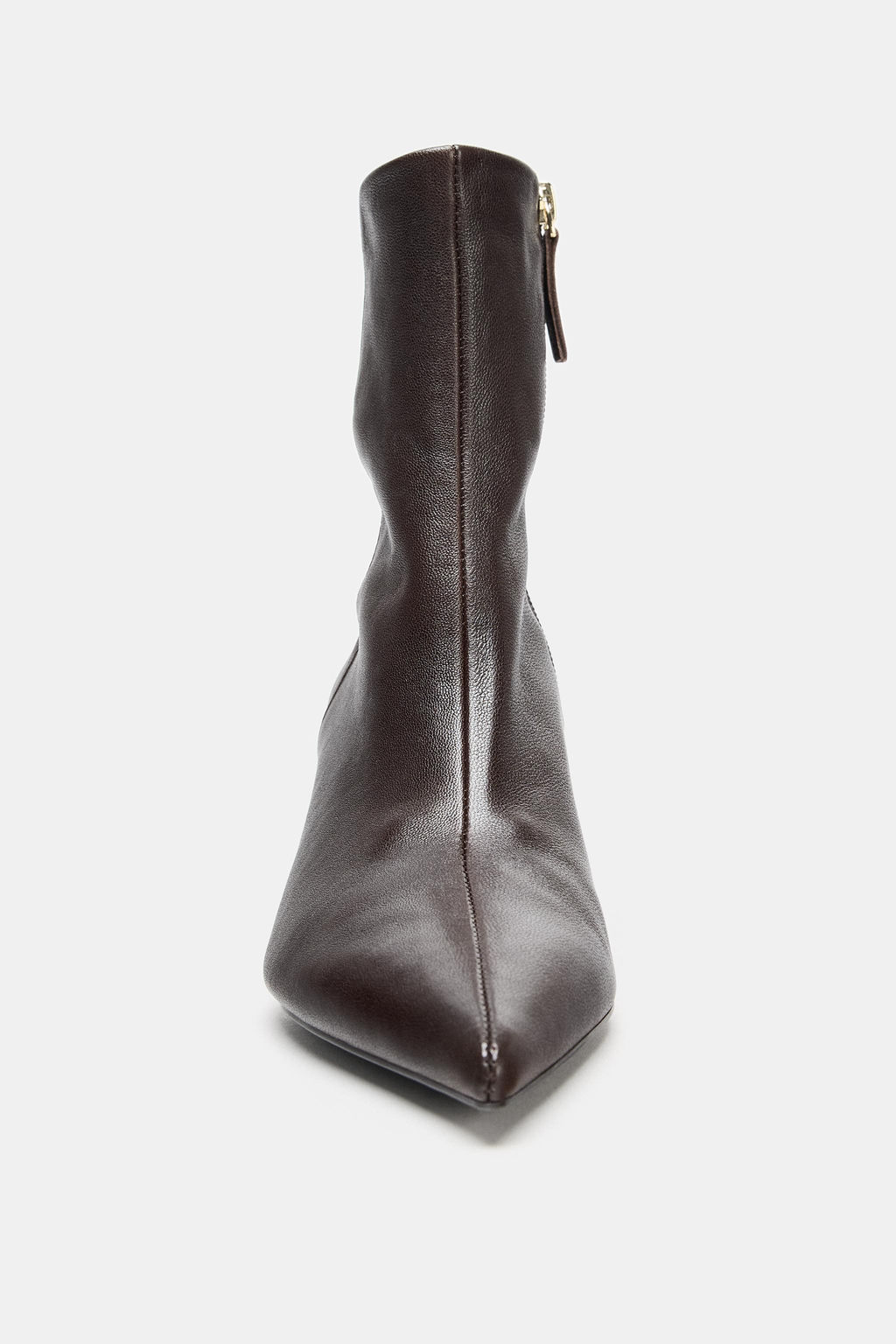 LEATHER WEDGE HEEL ANKLE BOOTS - Zara фото 12