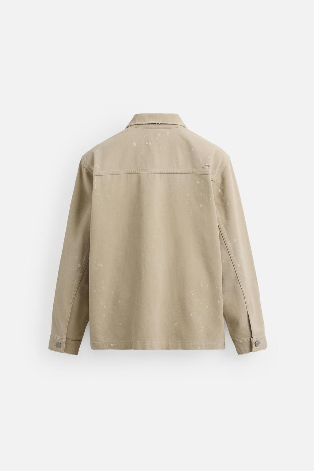PAINT SPLATTER WASHED JACKET - Zara фото 8