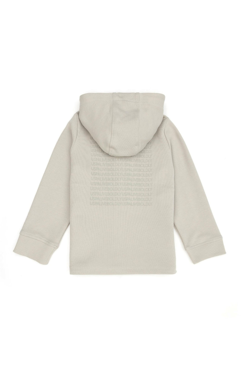 Бежевая толстовка с капюшоном для мальчика Неожиданная скидка в корзине - U.s. polo assn фото 2