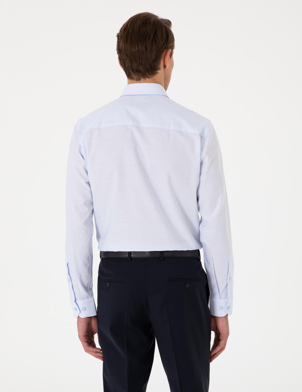 A__k Mavi Slim Fit Uzun Kollu G_mlek - Pierre cardin фото 5