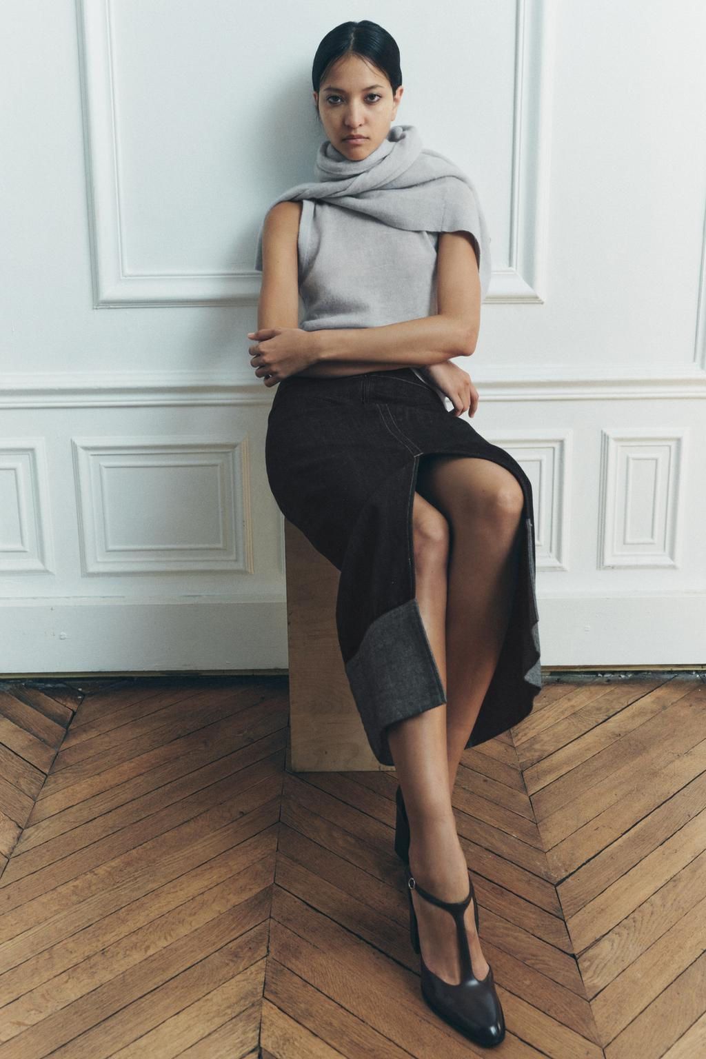 FINE KNIT WOOL AND ALPACA BLEND TOP - Zara фото 6
