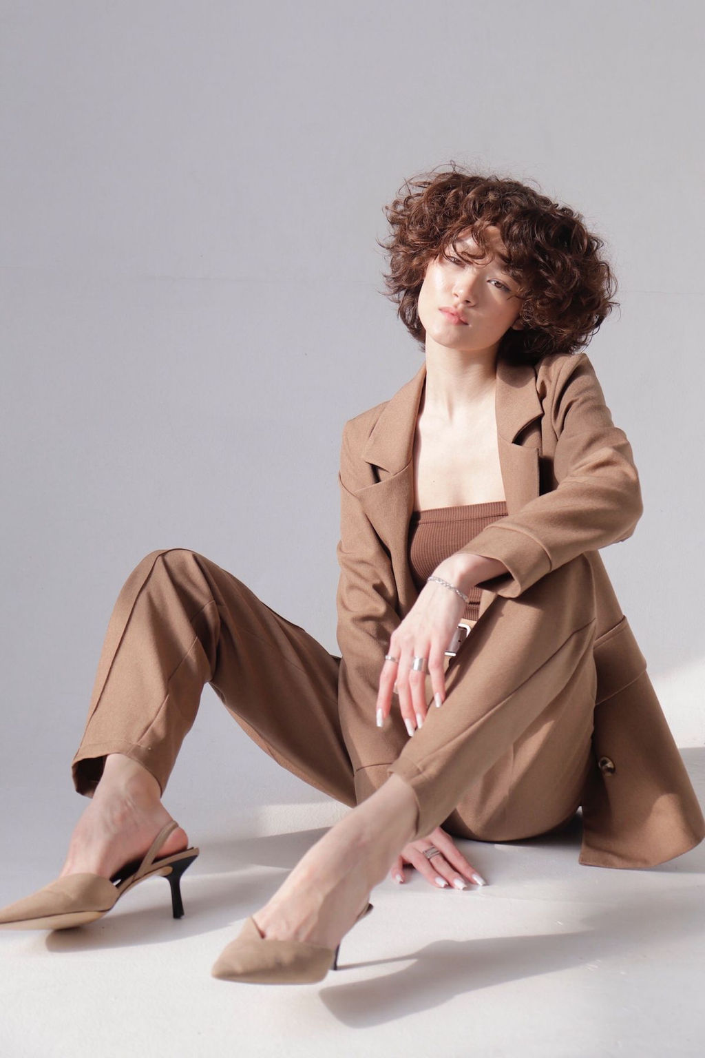 Жакет двубортный коричневый - Martichelli фото 10