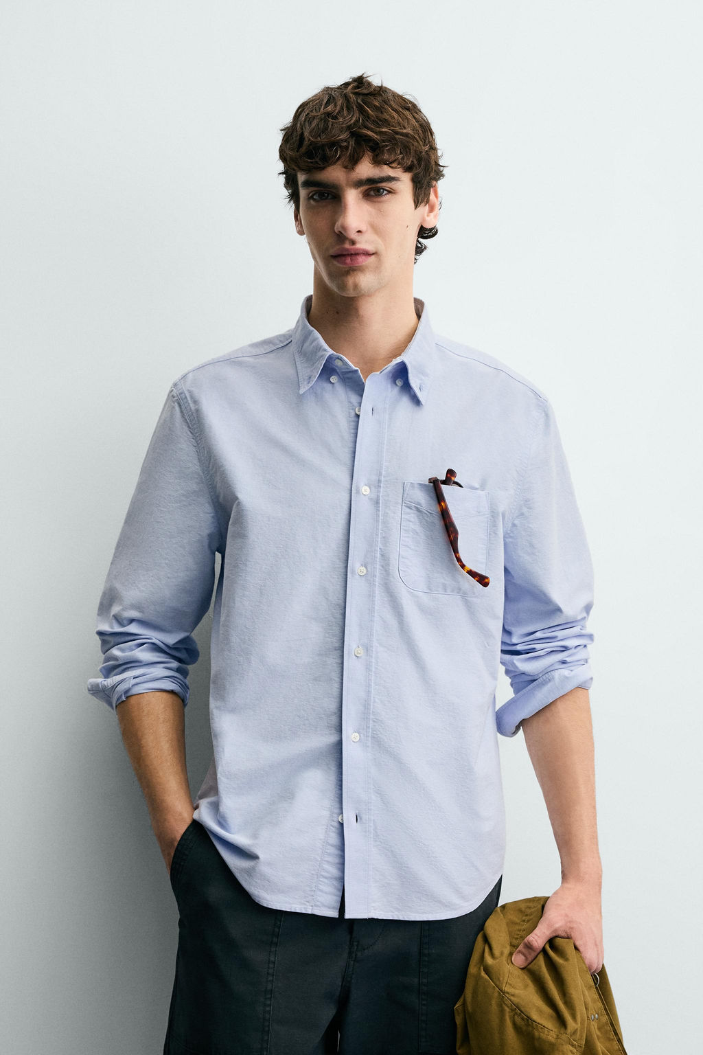 TEXTURED OXFORD SHIRT - Zara фото 11