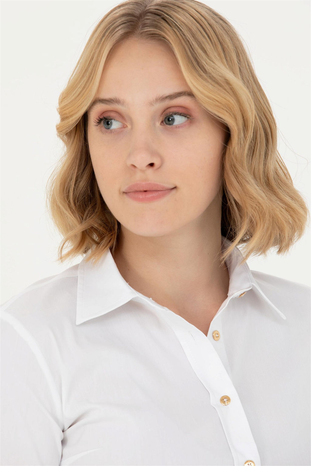 Женская белая базовая рубашка с длинным рукавом - U.s. polo assn фото 9