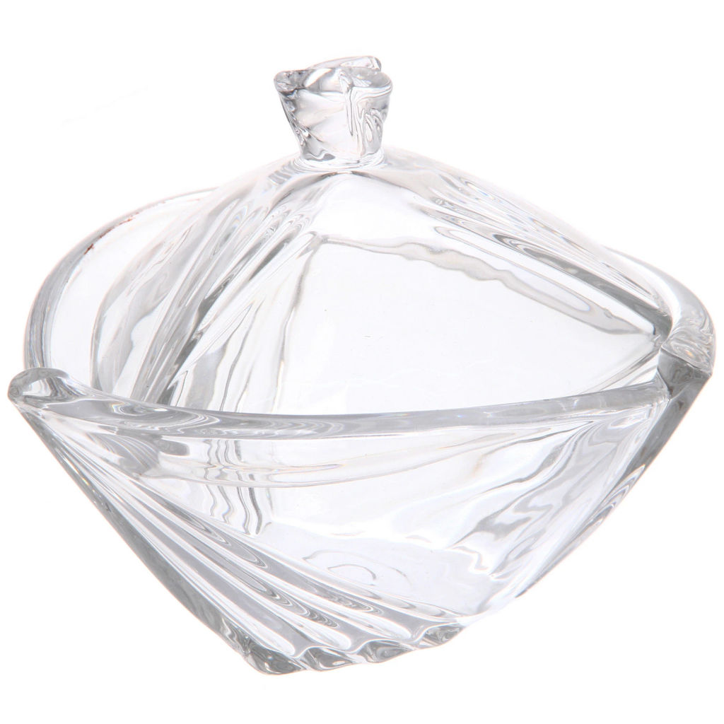 Сахарница стеклянная 400мл "Сладкая мечта" треугольник