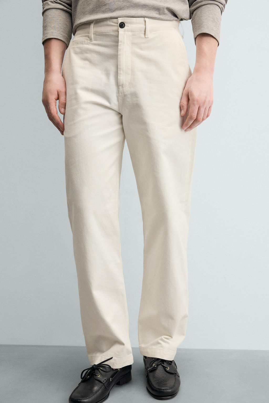 PANTAL?N CHINO STRAIGHT FIT / Blanco - Zara фото 5