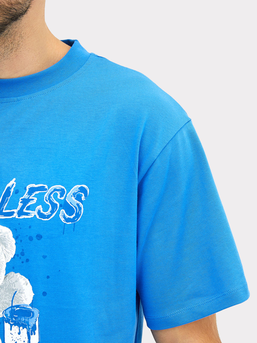 Футболка мужская ярко-голубая с печатью я.голубой +печать 111846 - Mark formelle фото 7