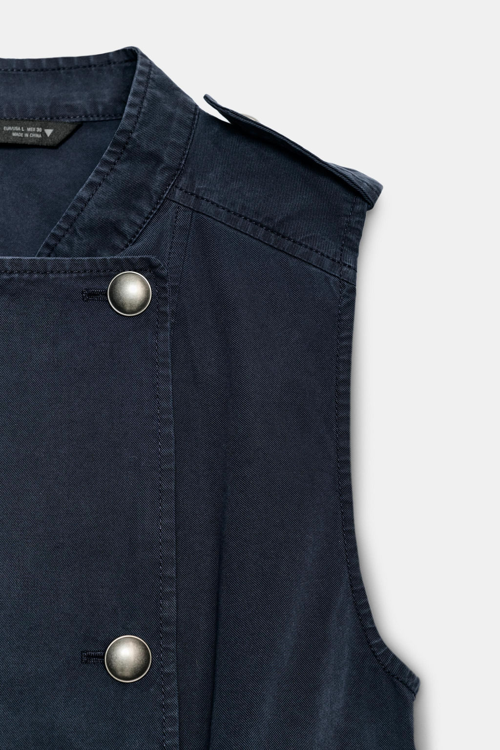TOP CHALECO TRABILLAS BOTONES / Azul - Zara фото 7
