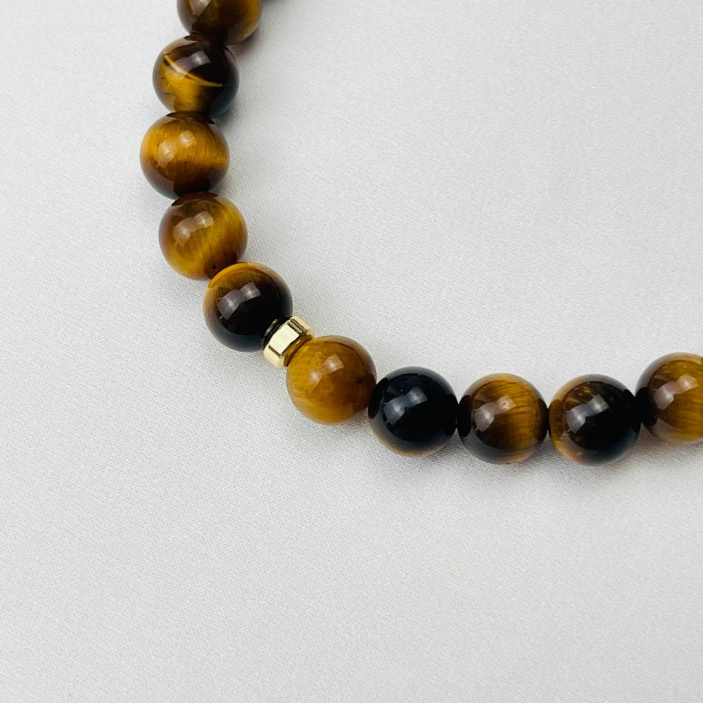 Браслет из Тигрового глаза со вставкой Инь-Янь 20 см - Радуга самоцветов фото 4