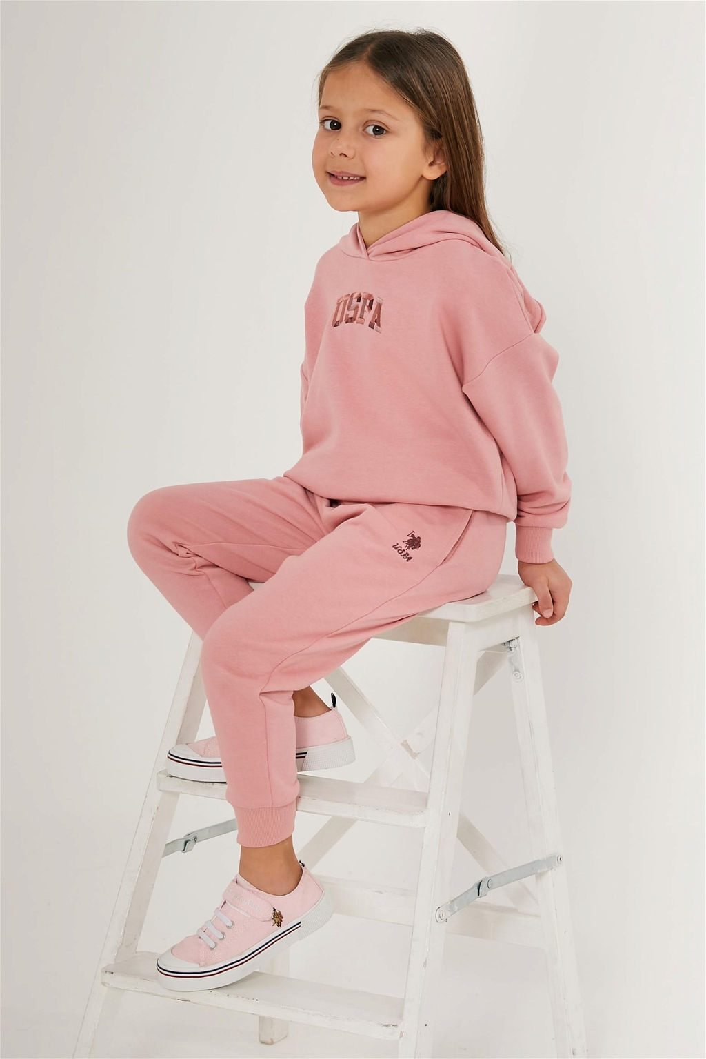 U. S. Polo Assn Пижамный комплект пудрово-розового цвета для девочки - U.s. polo assn фото 7