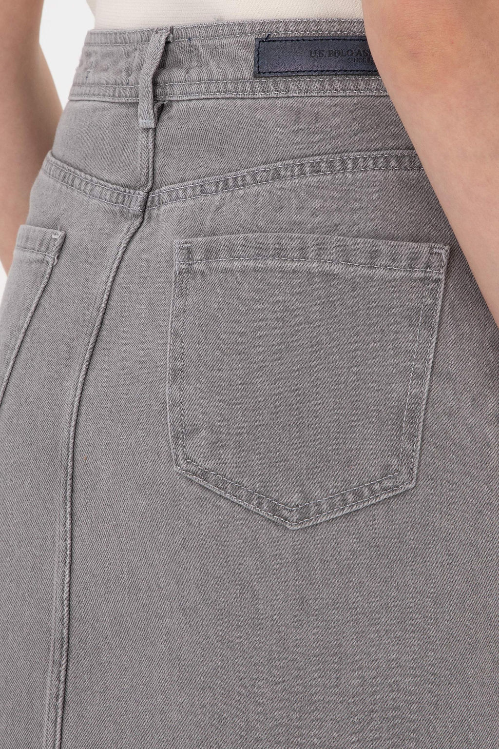 Женская серая джинсовая юбка Неожиданная скидка в корзине - U.s. polo assn фото 6