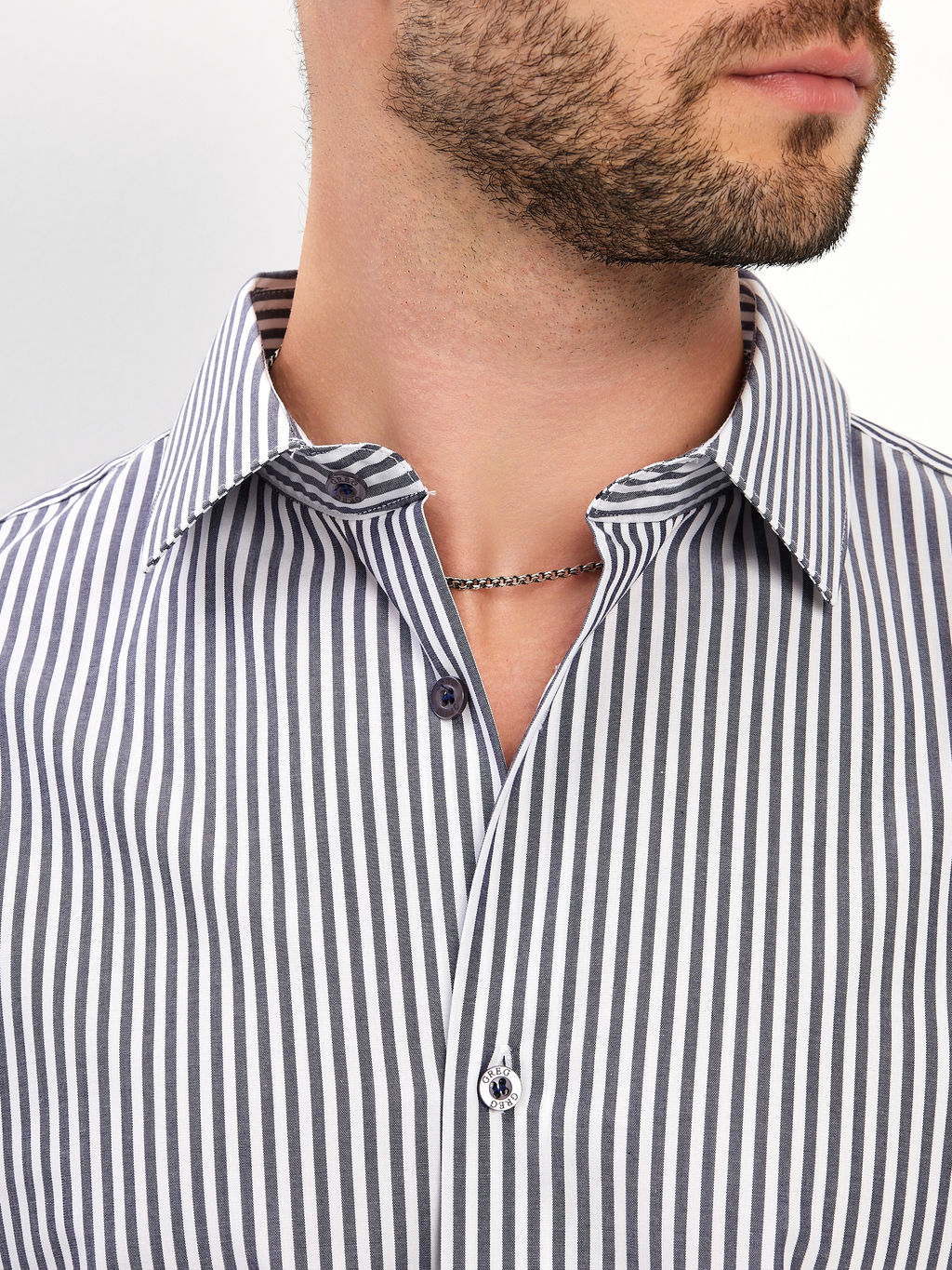 Сорочка мужская длинный рукав GREG 131/237/0243/ZN/1p STRETCH_V