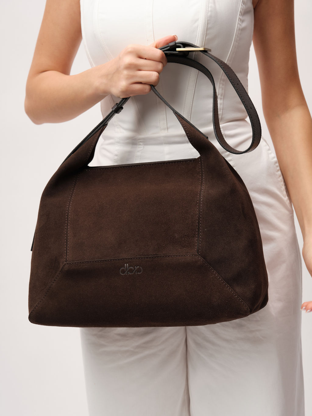 Замшевая сумка Mosaic DBR 31376 черный каштан