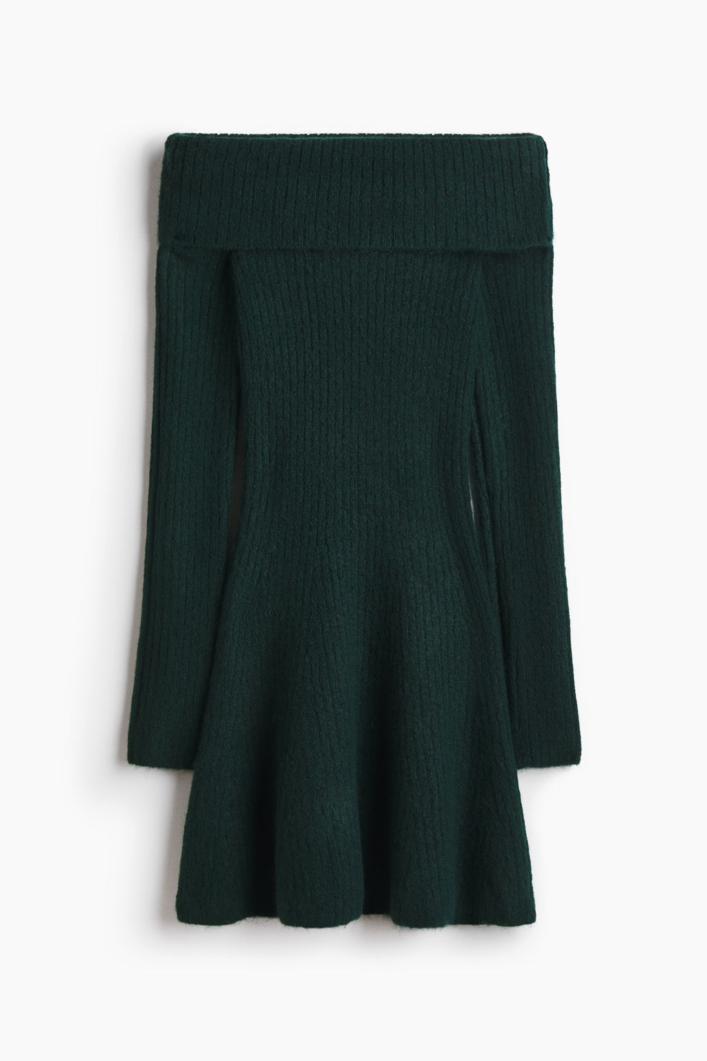 Vestido off-the-shoulder en punto de canal? - H&m фото 3