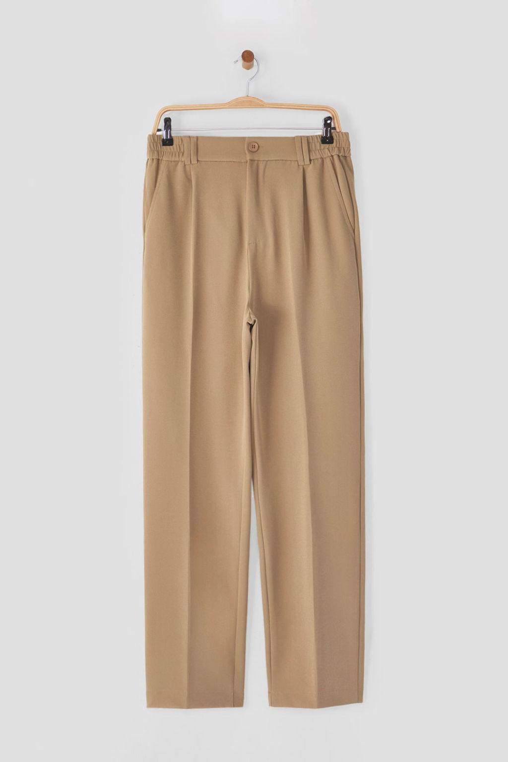 TRENDYOL MAN Bej Wideleg Baggy Rahat Kal?p Dokuma Kumas Pantolon TMNSS25PL00007 - Trendyolmilla фото 9