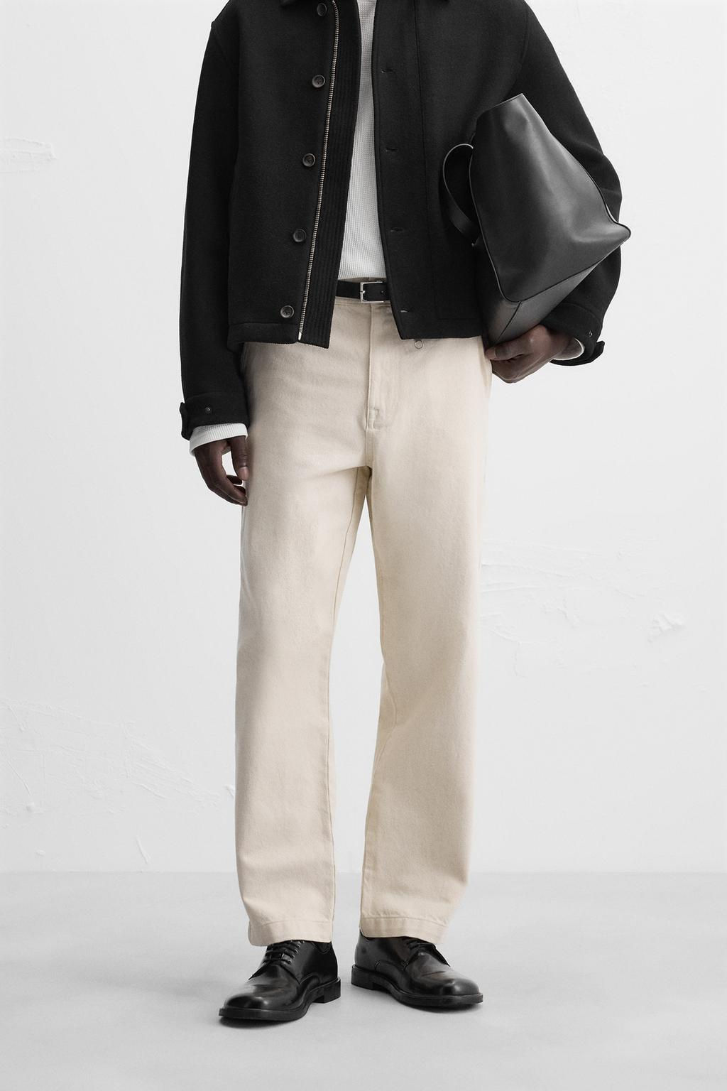 STRAIGHT-LEG TWILL TROUSERS - Zara фото 2