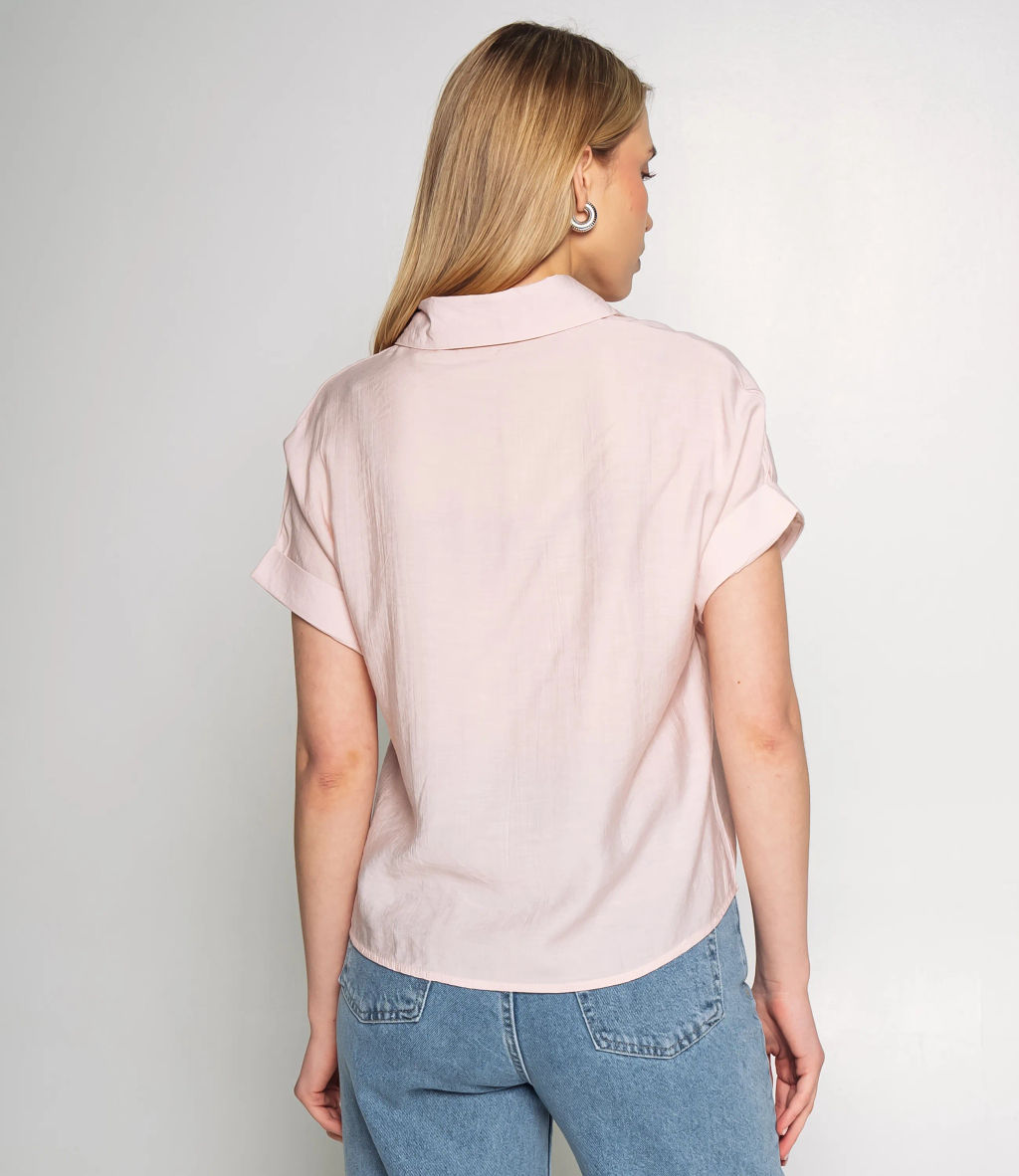 Рубашка #КТ807 (5), пудровый - Dommod фото 3