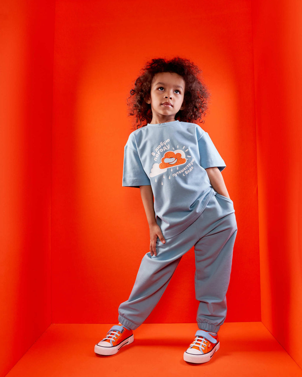 Джоггеры облегченные Бодо Бородо Аква с карманами - Bungly фото 2